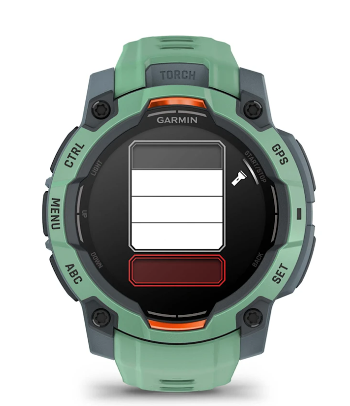Garmin INSTINCT 3 45 mm, AMOLED Vert d'eau avec bracelet vert d'eau