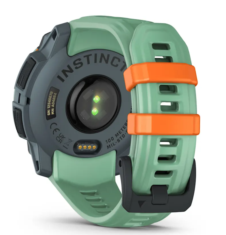Garmin INSTINCT 3 45 mm, AMOLED Vert d'eau avec bracelet vert d'eau