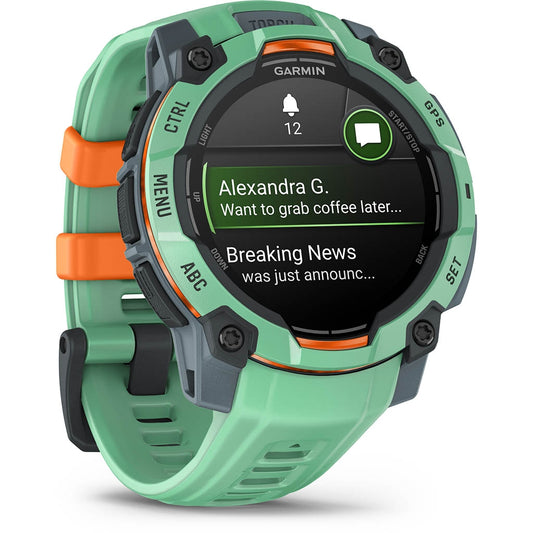 Garmin Instinct® 3 – 45 mm, AMOLED, 45 mm Vert d'eau