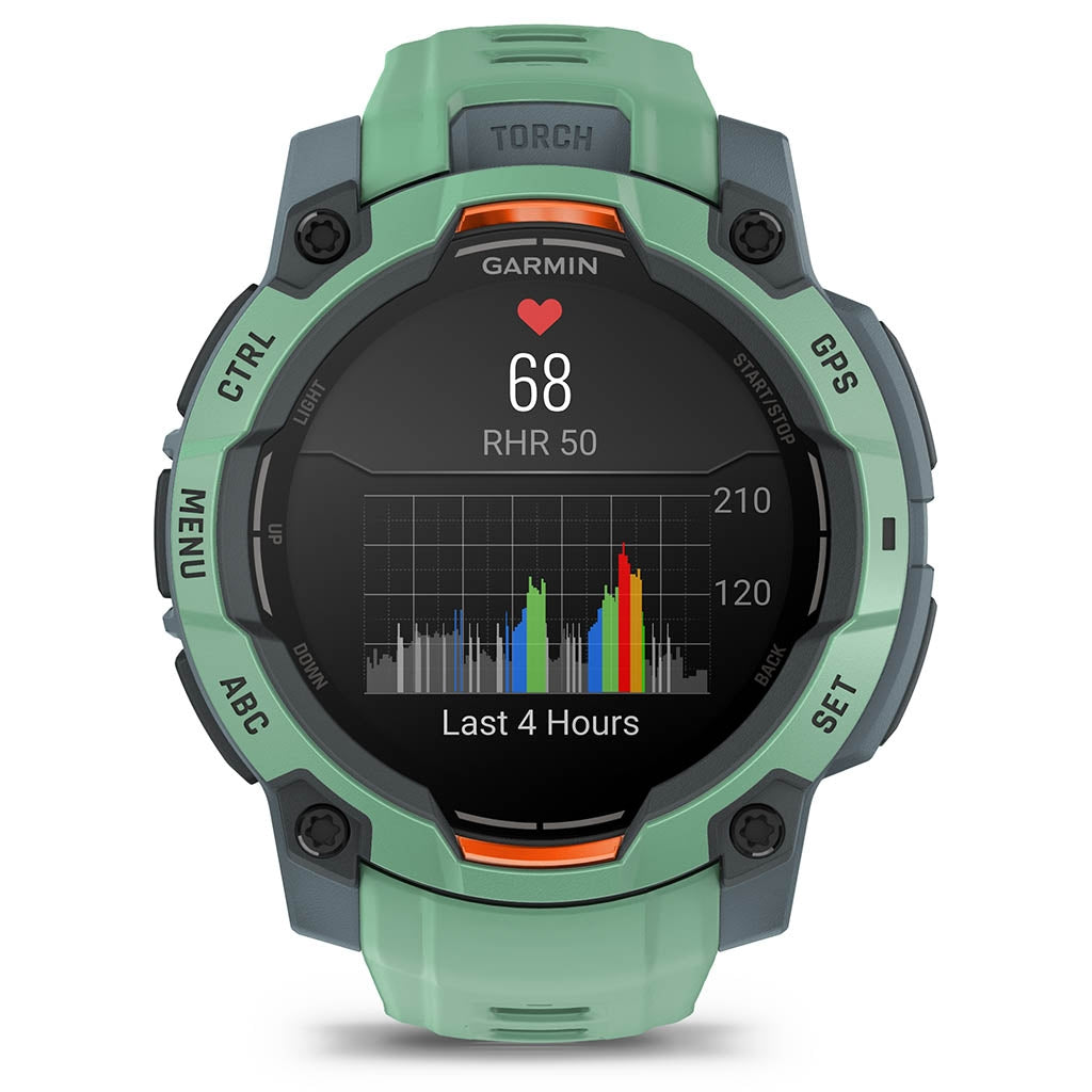 Garmin Instinct® 3 – 45 mm, AMOLED, 45 mm Vert d'eau